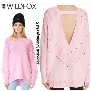 Wildfox “Corone” sweater in Flamingo M